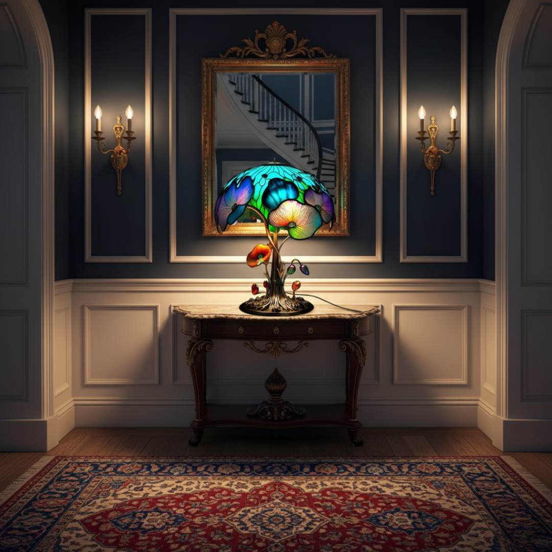 Boho Chic Sopplampe med Blomster