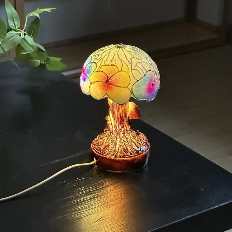 Boho Chic Sopplampe med Blomster
